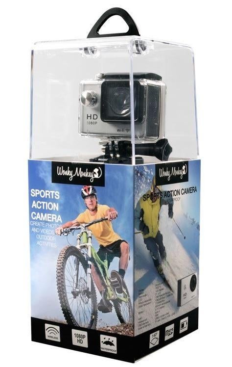 Wonky Monkey Sports Action Camera (1x gebruikt), Audio, Tv en Foto, Actiecamera's, Ophalen of Verzenden, Nieuw, Overige merken