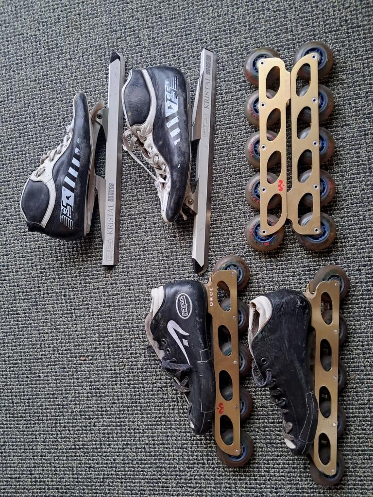 Skeelers met schaatsschoen en klapschaatsen, Ophalen of Verzenden, Overige typen, Raps