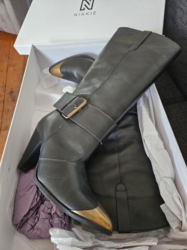 Nieuwe Nikkie leren laarzen maat 39, Ophalen of Verzenden, Nieuw