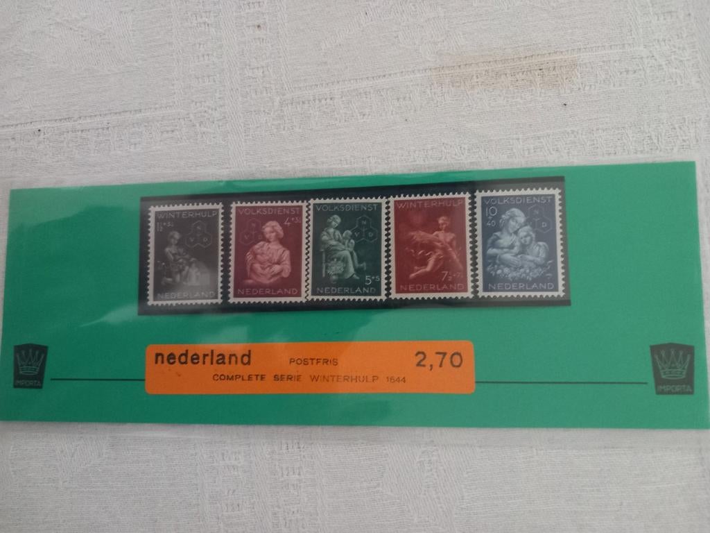 Complete serie winterhulp 1944 postfris, Postzegels en Munten, Postzegels | Nederland, Ophalen of Verzenden