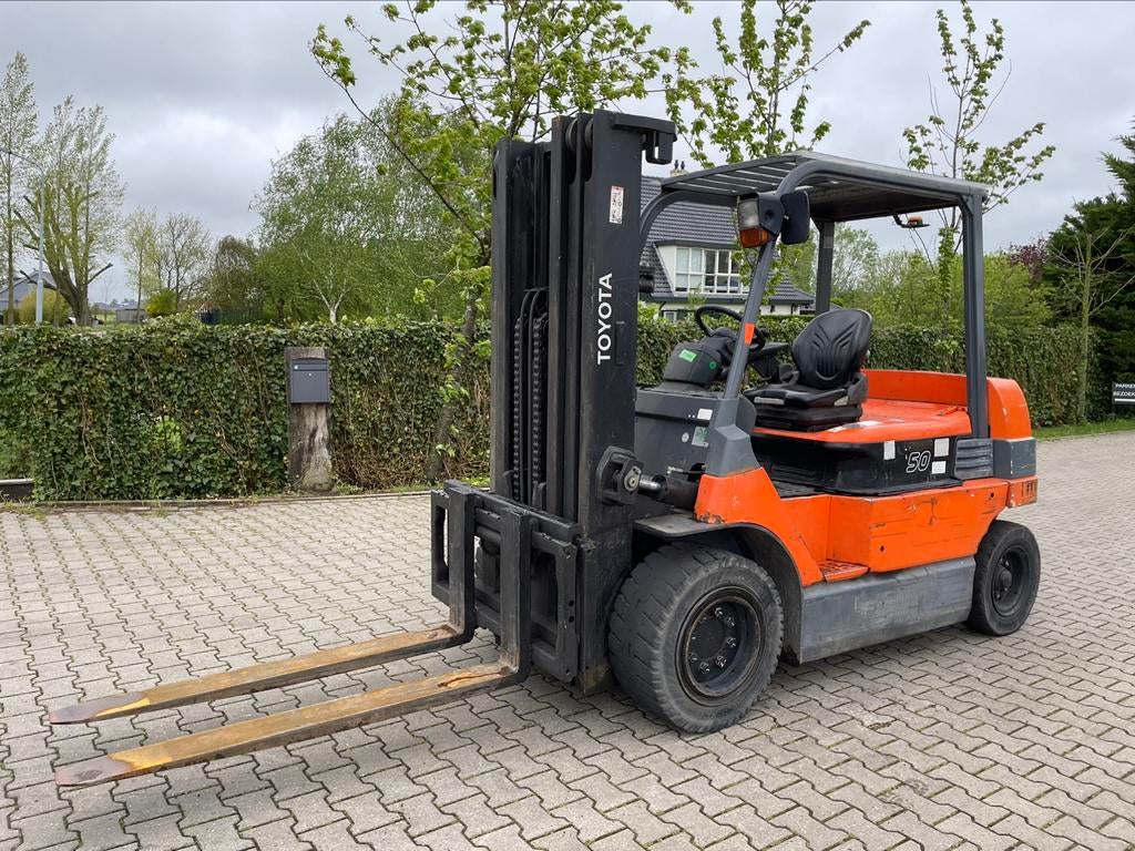 Toyota 5 tons elektrische heftruck triplo sideshift 2711uur!, Heftruck, Ophalen of Verzenden, Toyota, Meer dan 4000 kg