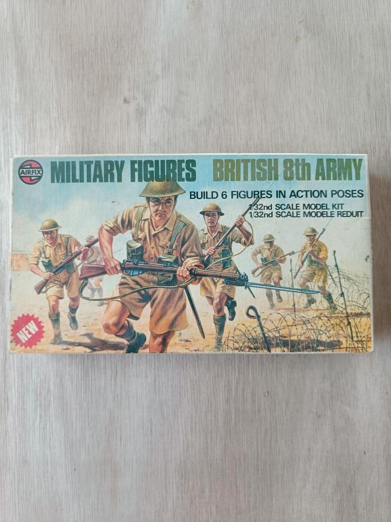 Airfix Military Figures – British 8th Army – 1/32 – Jaren 70, Hobby en Vrije tijd, Modelbouw | Figuren en Diorama's, Ophalen of Verzenden