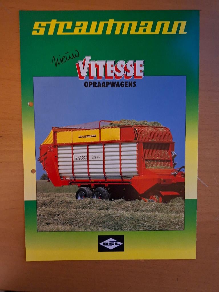 Folder Strautmann nieuw Vitesse opraapwagens, Ophalen of Verzenden, Gelezen, Tractor en Landbouw