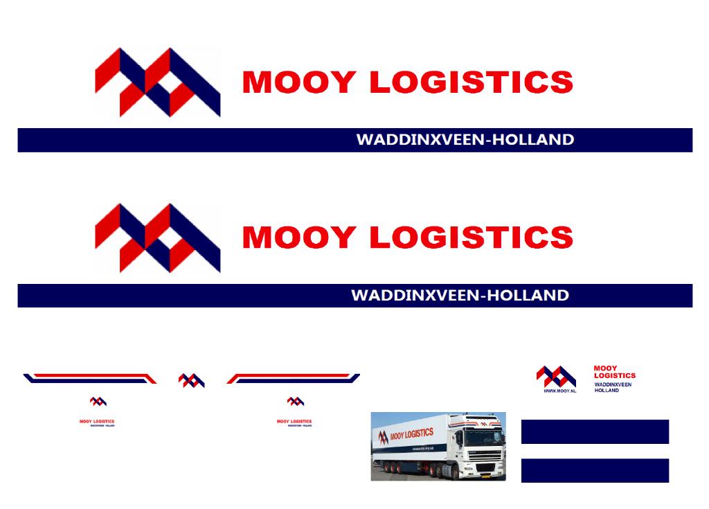Vrachtauto decal 1:50 Mooy Logistics Waddinxveen ( Type 1 ), Hobby en Vrije tijd, Modelauto's | 1:50, Verzenden, Nieuw, Bus of Vrachtwagen