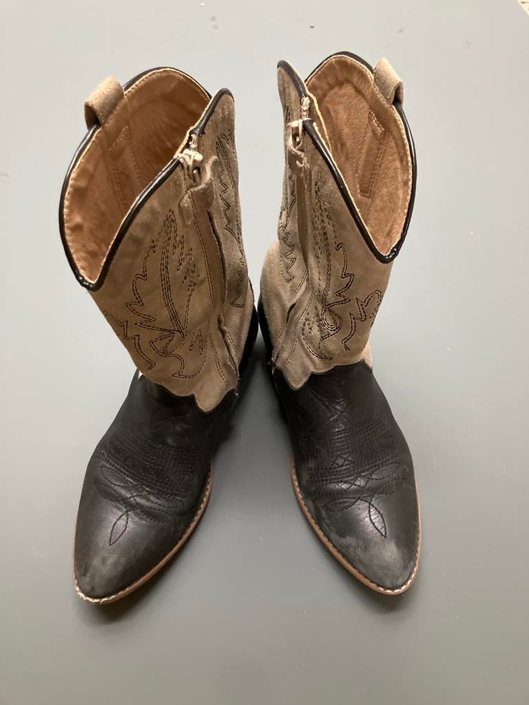 Cowboylaarzen kind maat 31 - gebruikt, Kleding | Dames, Ophalen of Verzenden, Gedragen, Zwart, Lage of Enkellaarzen