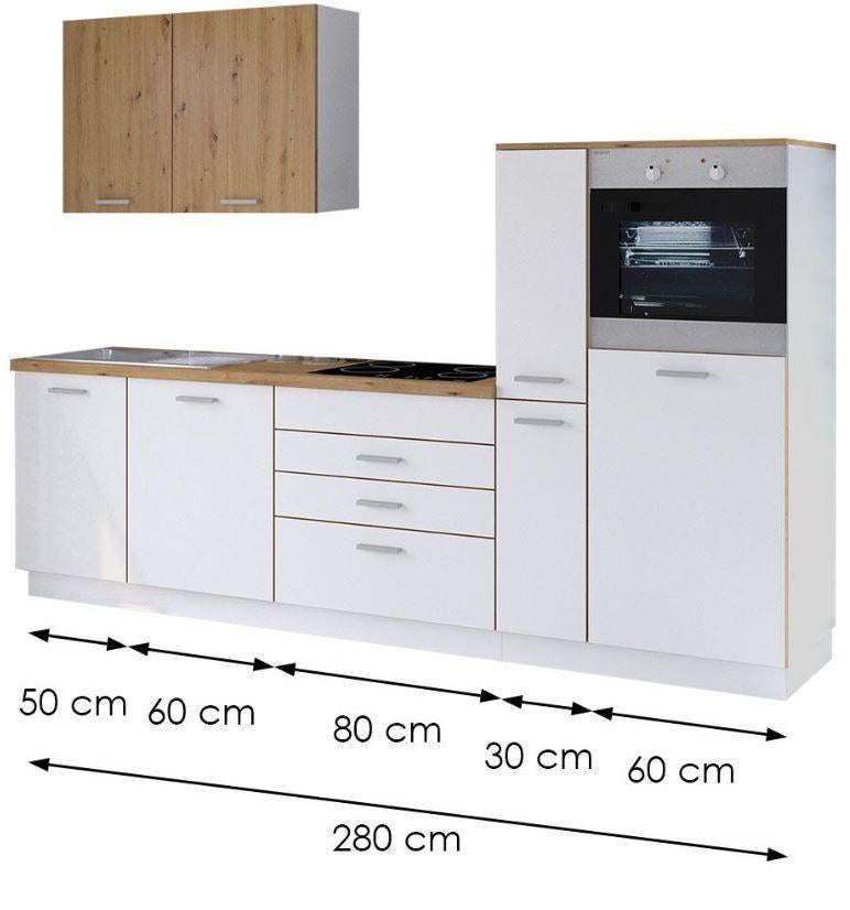 keuken nu aanbieding wegens verhuizing naar nieuwe locatie, Overige materialen, Wit, Nieuw, Enkelwandige keuken