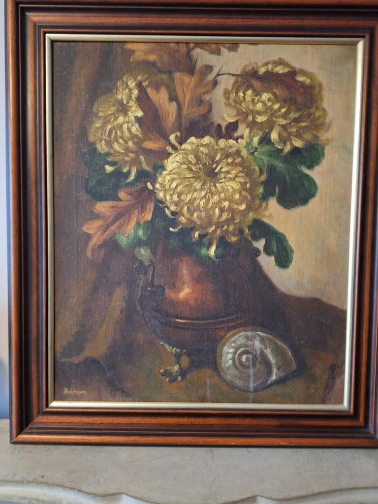 Antiek stilleven  hv. Leeuwen, Antiek en Kunst, Kunst | Schilderijen | Klassiek, Ophalen of Verzenden