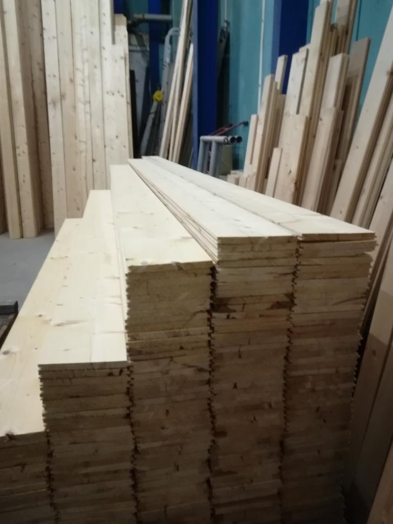 Oud vuren vloerdelen 18mm dik 16 en 18cm breed PRACHTIG, Ophalen, Gebruikt, Minder dan 25 mm, Plank