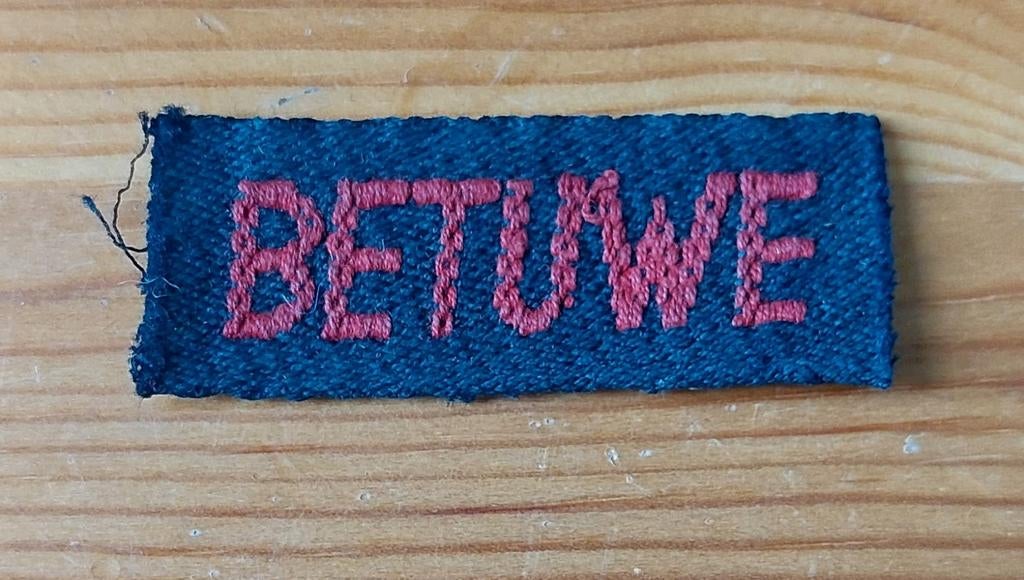 Naamlint Betuwe, Verzamelen, Militaria | Algemeen, Ophalen of Verzenden, Landmacht, Nederland, Embleem of Badge