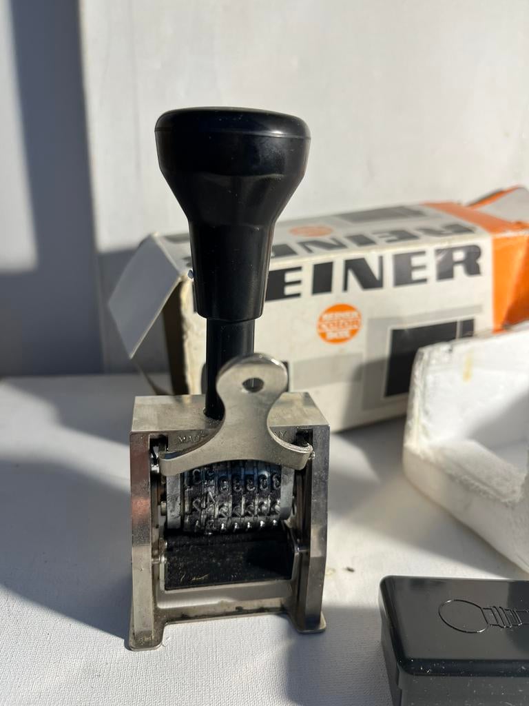 vintage Reiner numeroteur, een automatische nummerstempel, Ophalen of Verzenden