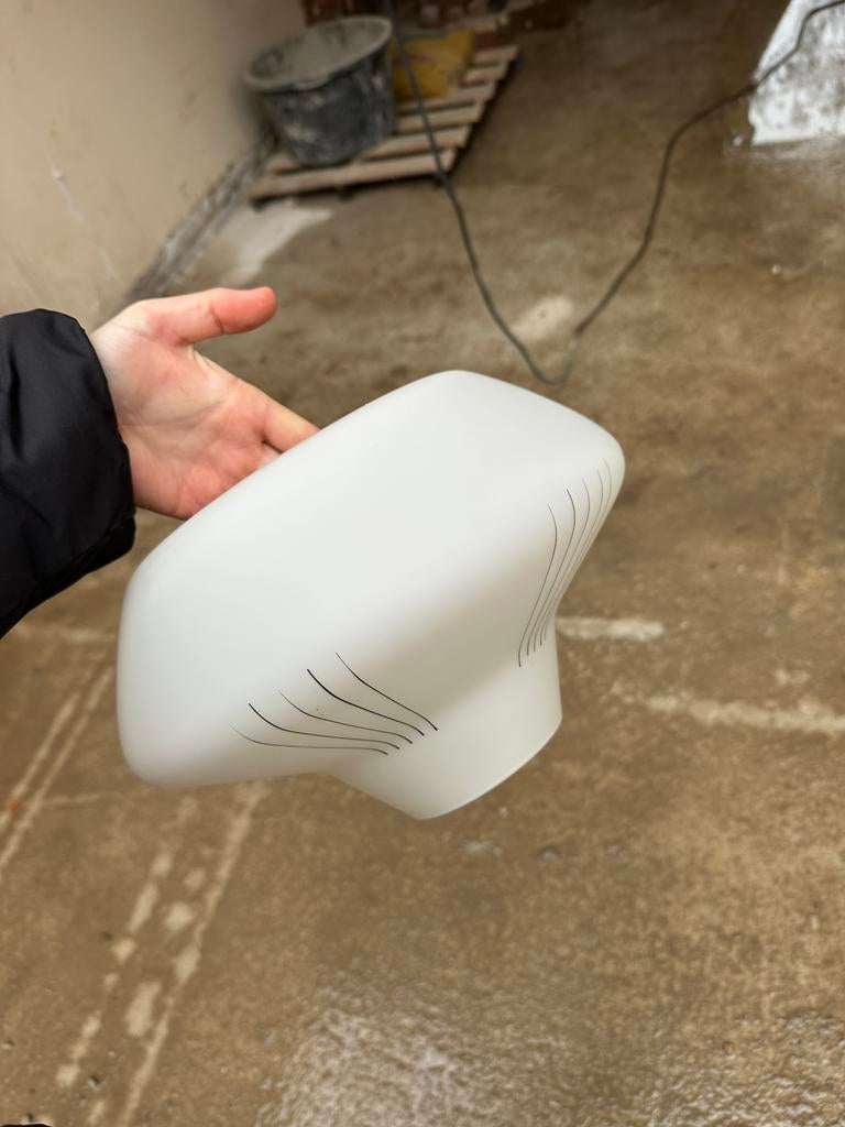 Glazen lampenkamp, Ophalen of Verzenden, Zo goed als nieuw