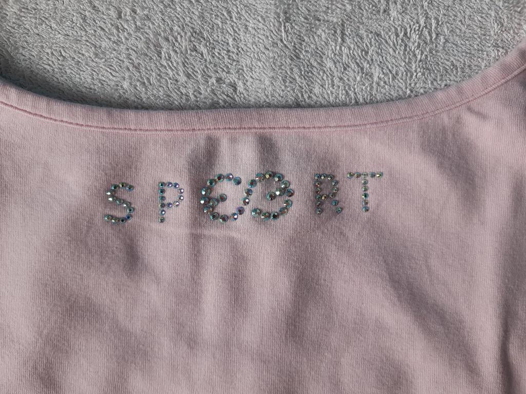 Escada Sport top roze met glitters, Escada, Ophalen of Verzenden, Zo goed als nieuw, Roze