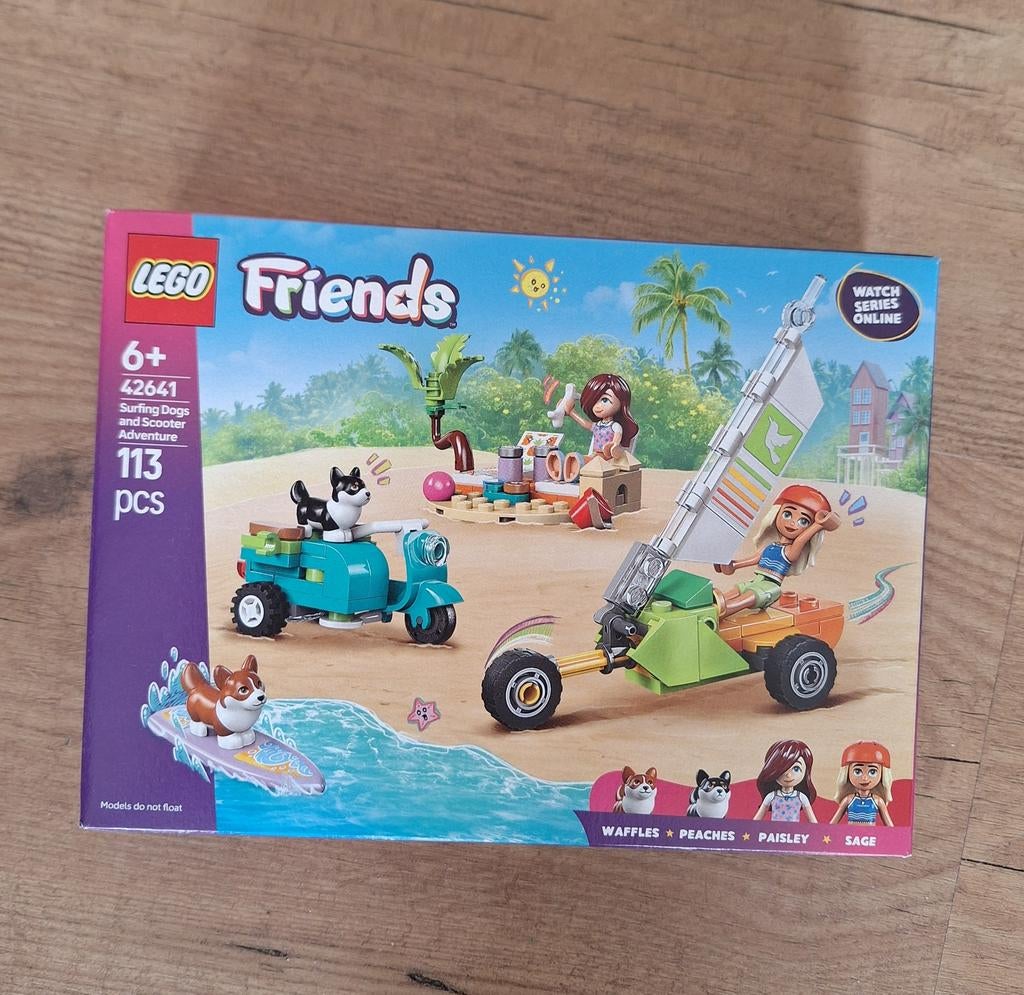 LEGO Friends 42641 Surfing Dogs en Scooter Avontuur, Inclusief minifiguren, Lego, Nieuw, Friends