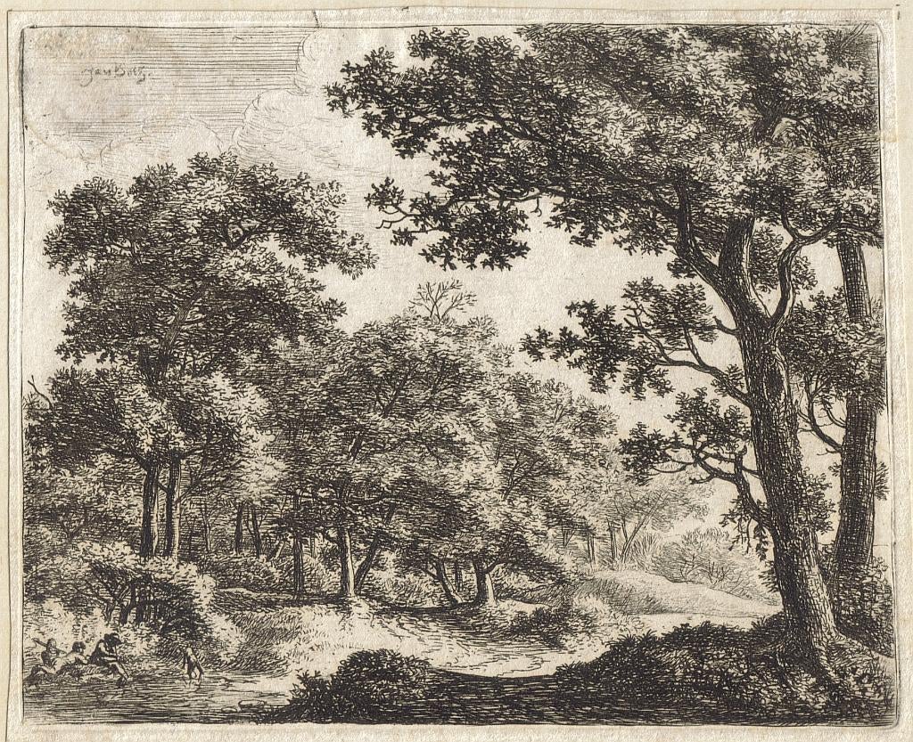 gesigneerd Jan Both, waarsch. Antonie Waterloo ets "Rustende, Antiek en Kunst, Ophalen