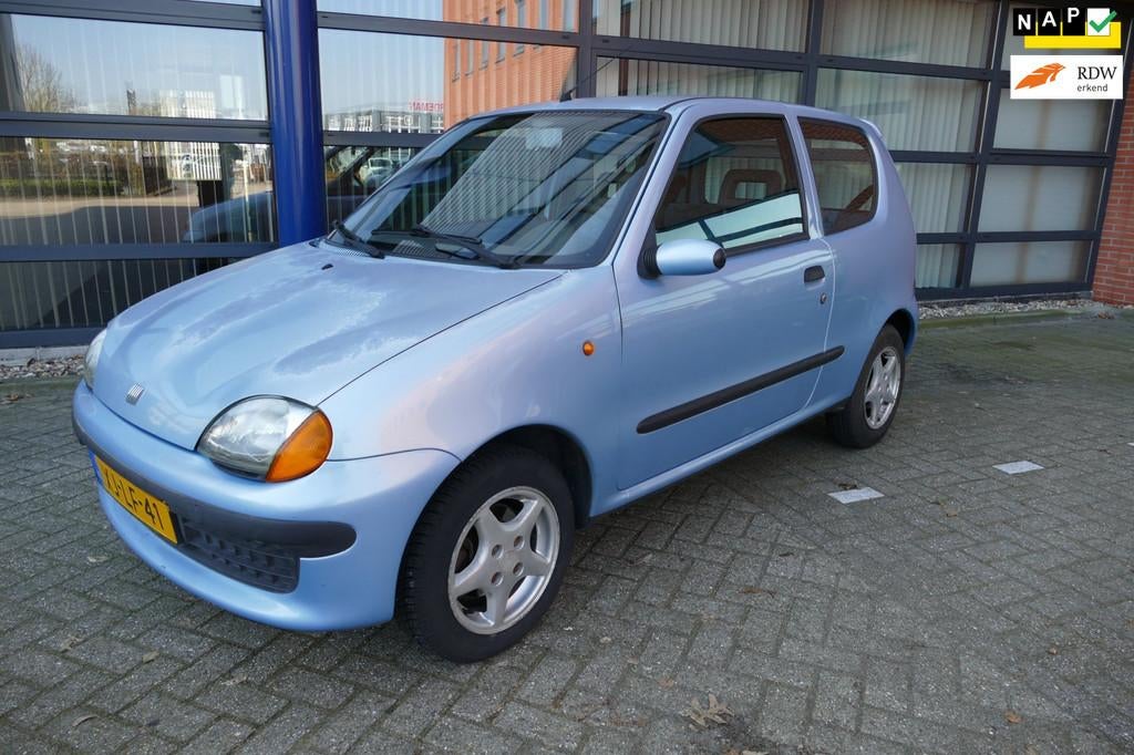 Fiat Seicento 900 ie SX Apk 13-4-2027 Elektrische ramen, Stof, Handgeschakeld, 705 kg, Blauw