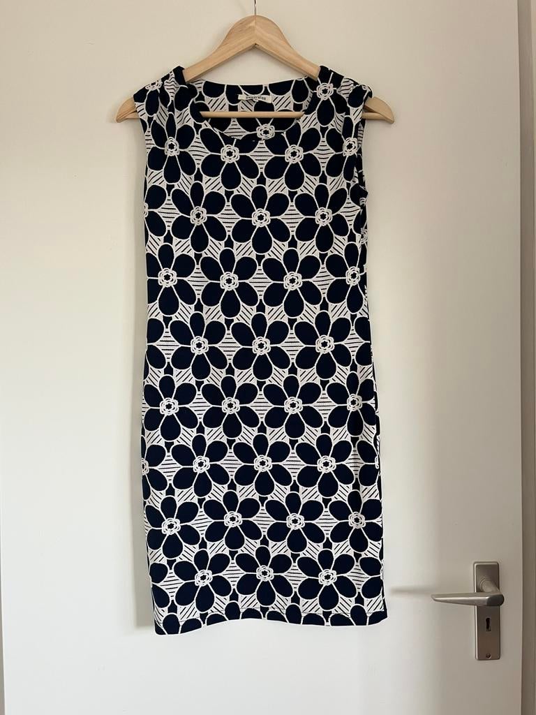 Blauw met wit bloemen patroon jurk, maat 36/S Sweet Miss, Blauw, Nieuw, Ophalen of Verzenden, Maat 36 (S)