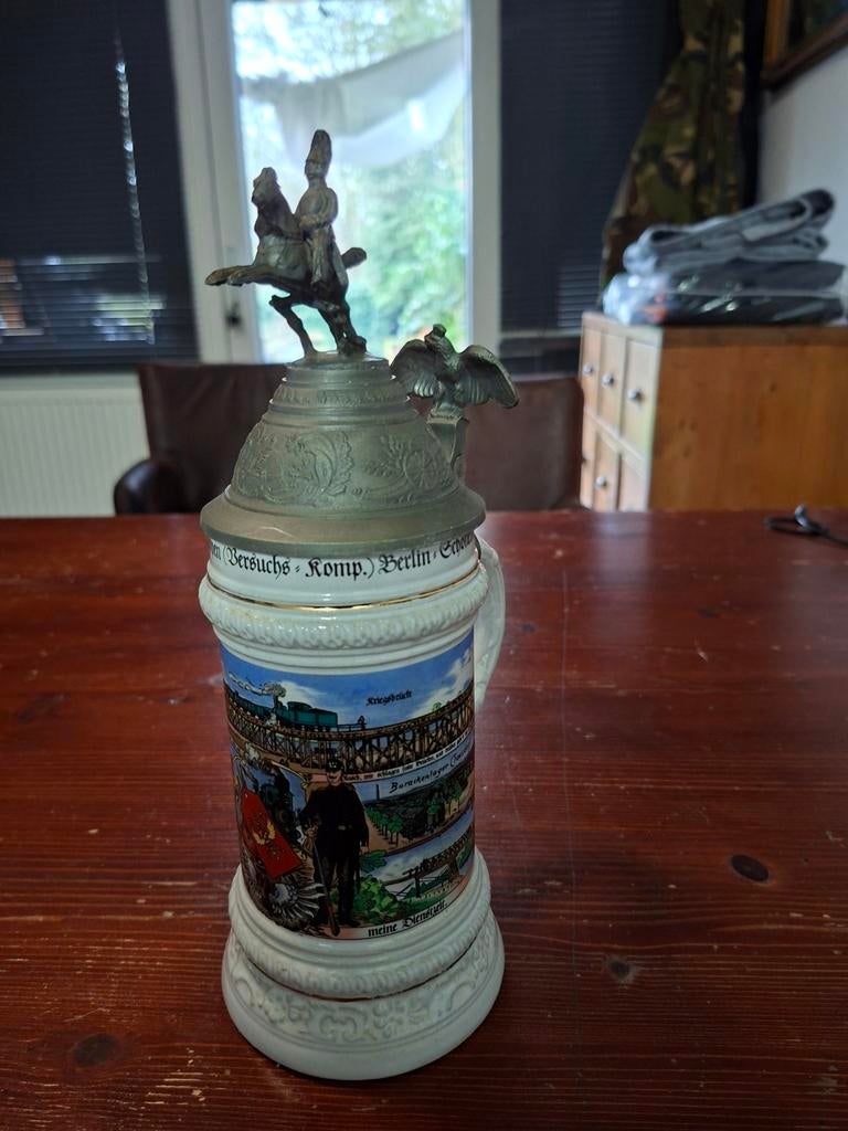 Antieke Duitse Reservistenkrug 1907-1909, Verzamelen, Ophalen of Verzenden, Overige soorten, Duitsland, Overige typen