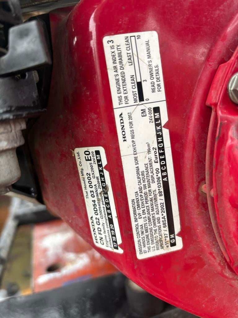 Honda GX 200/ europower 2,7kw aggregaat, Ophalen, Zo goed als nieuw, Minder dan 5 kVA, Benzine