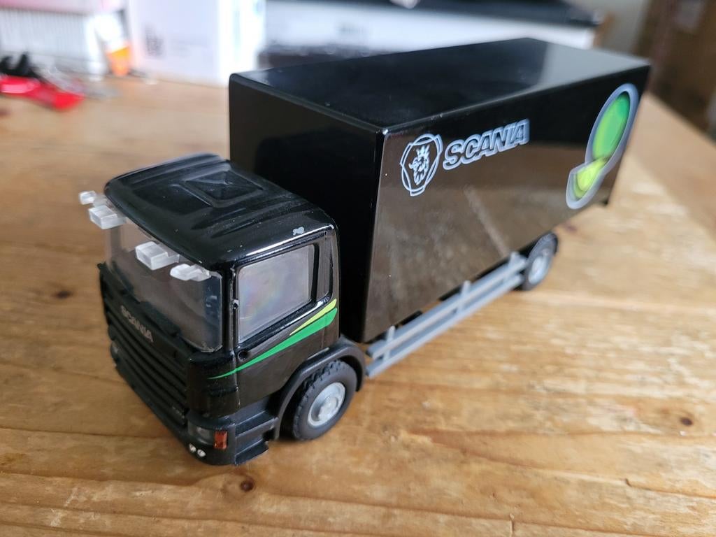 Scania bakwagen demo, Hobby en Vrije tijd, Modelauto's | 1:50, Zo goed als nieuw, L, Lion, L