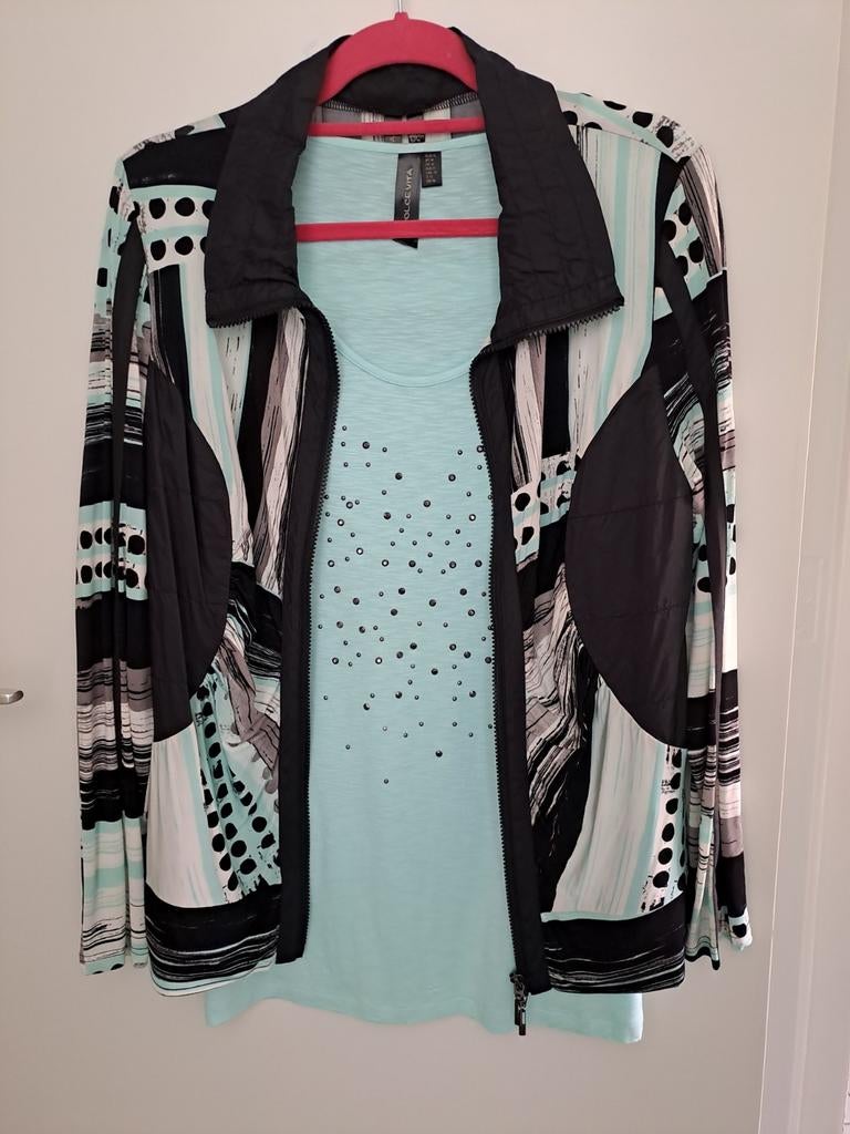 Dames Vest en Shirt - Trendy Set van Dolce Vita, Overige kleuren, Maat 42/44 (L), Ophalen of Verzenden, Zo goed als nieuw