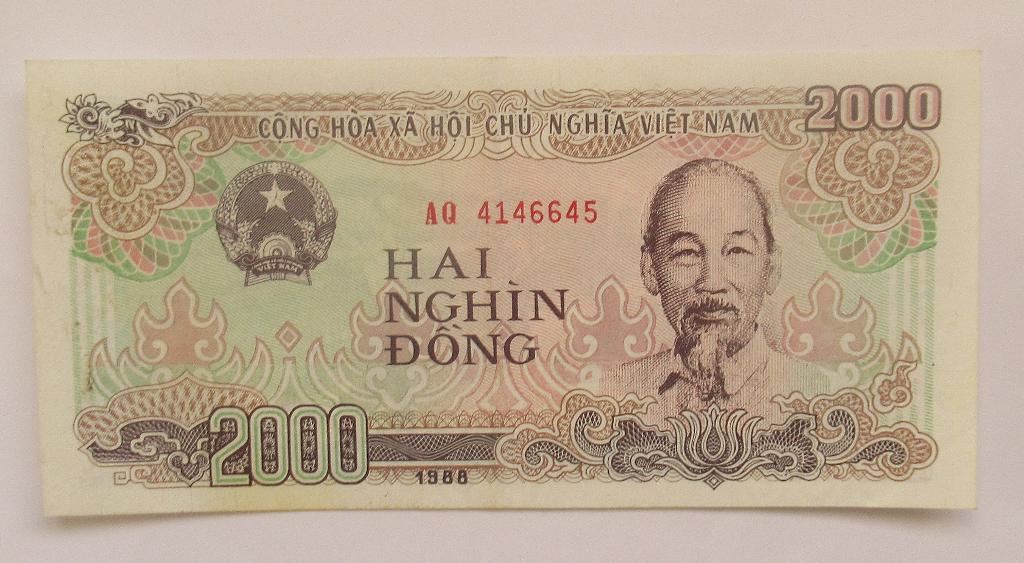 Viëtnam 2000 Dong 1988, Postzegels en Munten, Bankbiljetten | Azië, Verzenden