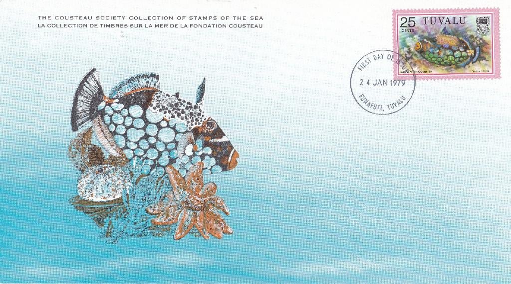 Cousteau - Tuvalu - Clown Triggerfish - Le baliste noir, Verzenden, Overige typen