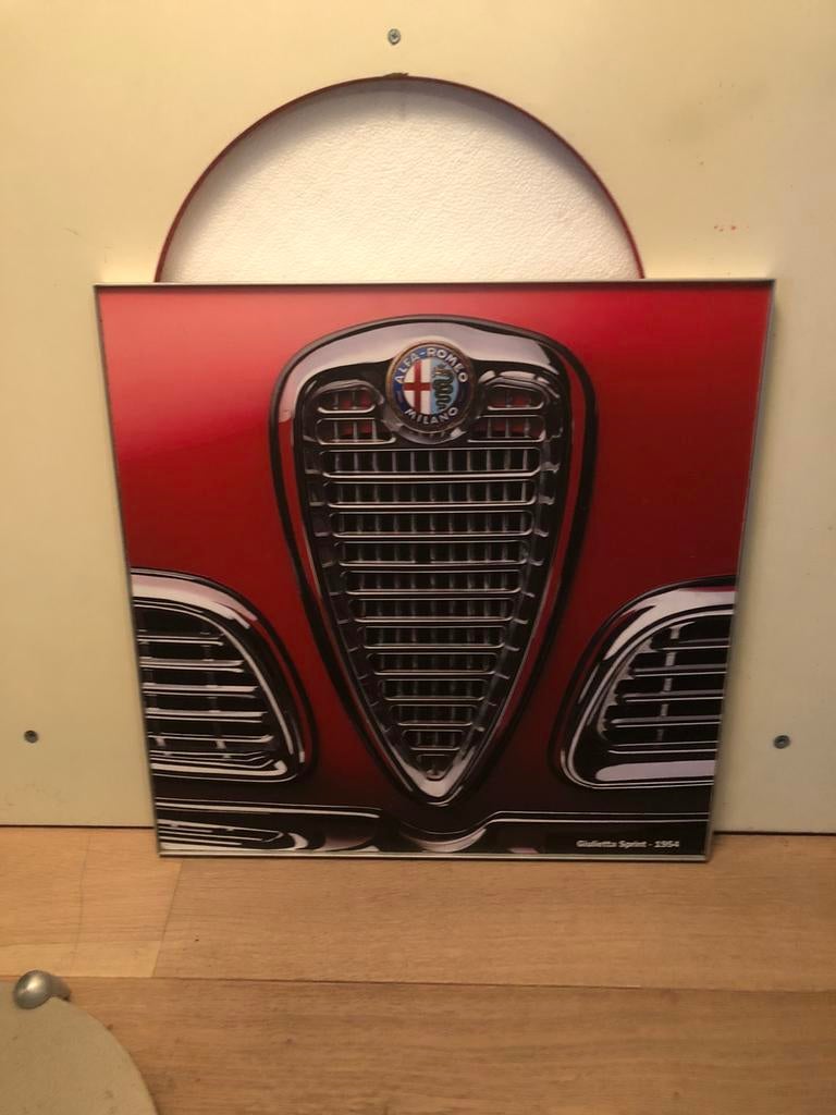 Muurbord Alfa Romeo Giulietta Sprint 1954, Ophalen, Zo goed als nieuw, Auto's