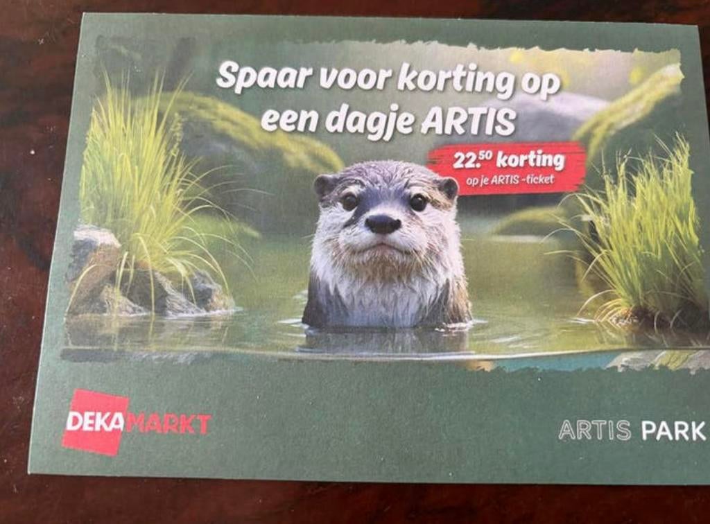 22,50 euro korting voor Artis, Eén persoon, Ticket of Toegangskaart