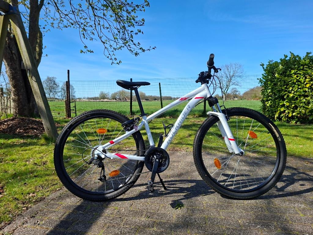 2x Dames Mountainbike ROCKRIDER wit/roze maat S 155 - 164 cm, Fietsen en Brommers, Fietsen | Mountainbikes en ATB, Zo goed als nieuw