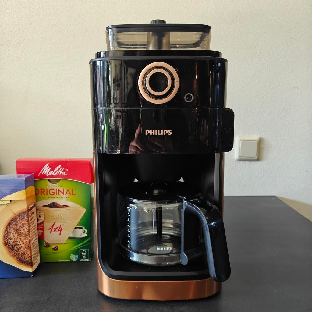 Philips Grind & Brew HD7768/70, Witgoed en Apparatuur, Koffiezetapparaten, Ophalen, Gebruikt, 10 kopjes of meer, Koffiemachine