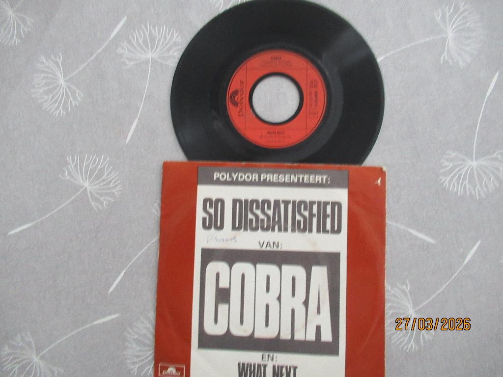 Cobra    So Dissatisdied, Cd's en Dvd's, Vinyl Singles, Gebruikt, Verzenden, 7 inch, Single