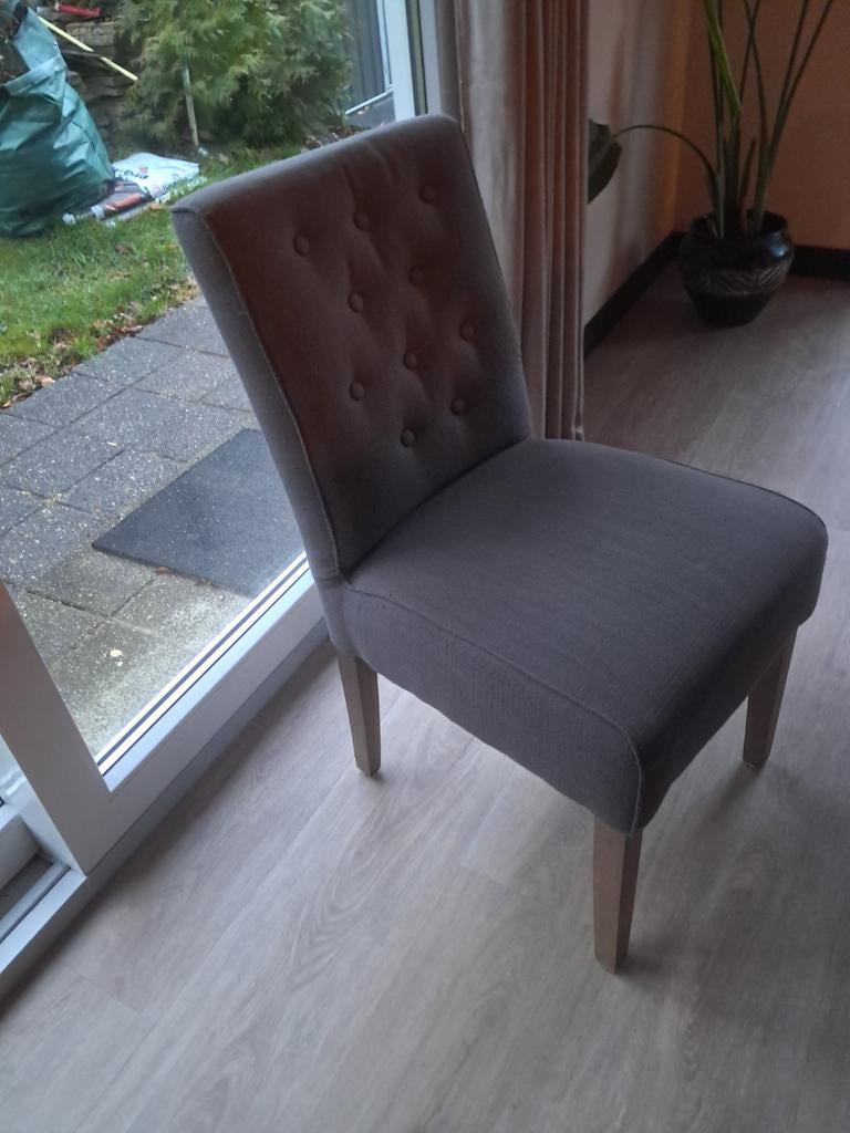 6 st stoelen., Ophalen, Grijs, Stof