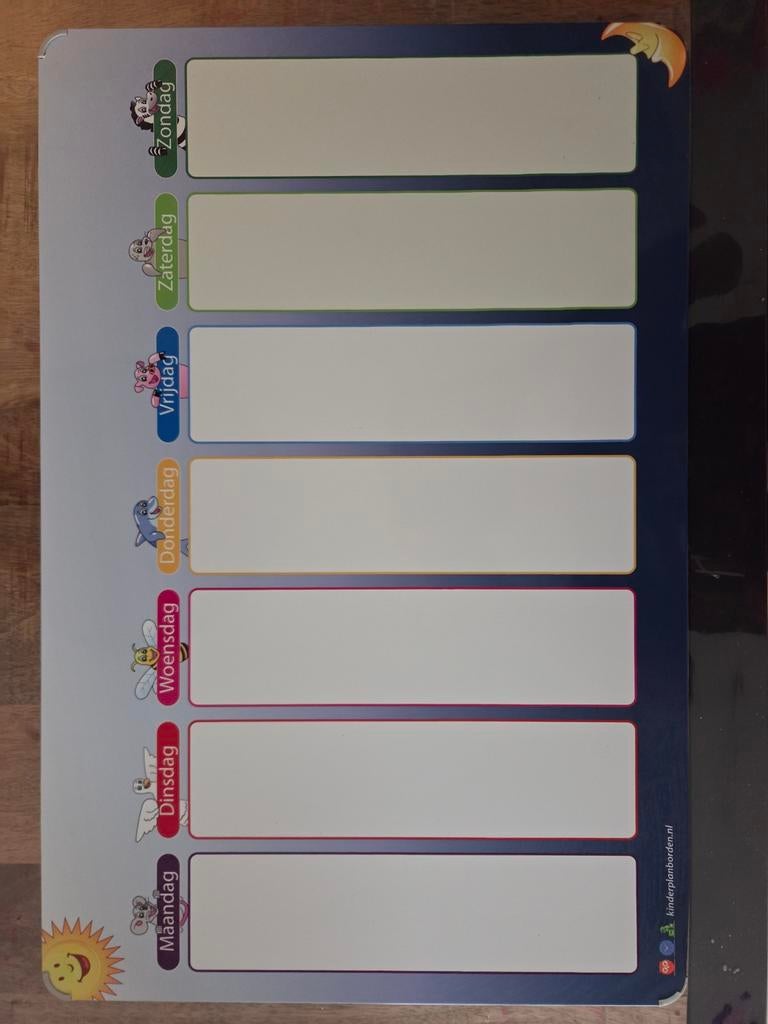 Kinderplanbord - Weekplanner voor kinderen, Kinderen en Baby's, Ophalen, Zo goed als nieuw