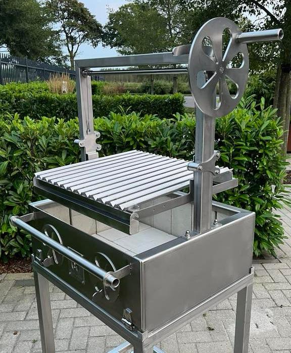 Santa maria open vuur grill/ BBQ volledig van rvs!, Tuin en Terras, Houtskoolbarbecues, Ophalen, Nieuw, Met accessoires