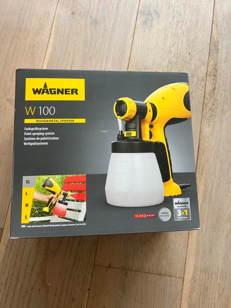 WAGNER W 100 Wood&Metal Sprayer - Zo goed als nieuw, Verzenden, Zo goed als nieuw, Verfspuit of Verfpomp