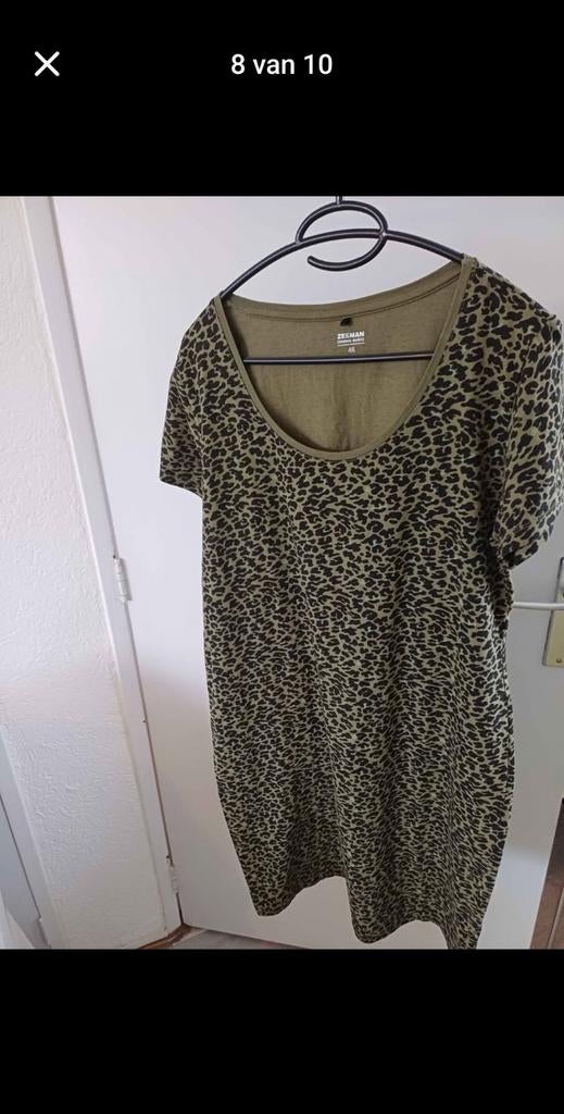 Panterprint set, Ophalen, Maat 46/48 (XL) of groter, Zo goed als nieuw, Onder de knie