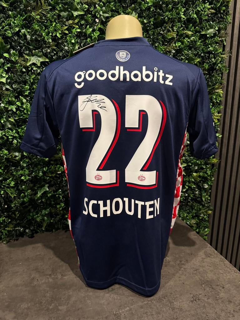 Jerdy Schouten gesigneerd uitshirt PSV foto’s signeermoment, Verzenden, Nieuw, Buitenlandse clubs, Shirt