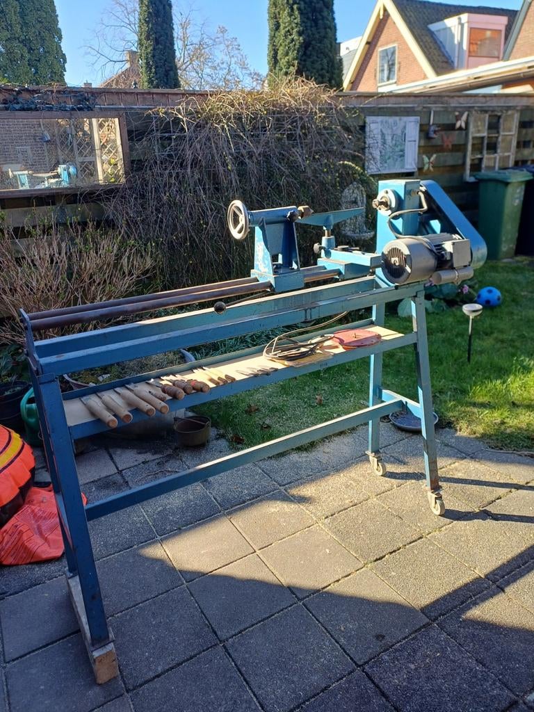 Draaibank met 4 poelies, Ophalen, Gebruikt