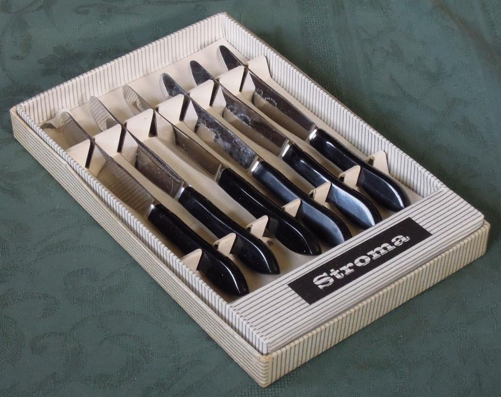 Nr I350: 6 Roestvrijstalen fruitmesjes, Nieuw, Ophalen of Verzenden, Rvs of Chroom, Tweedehands onbekend