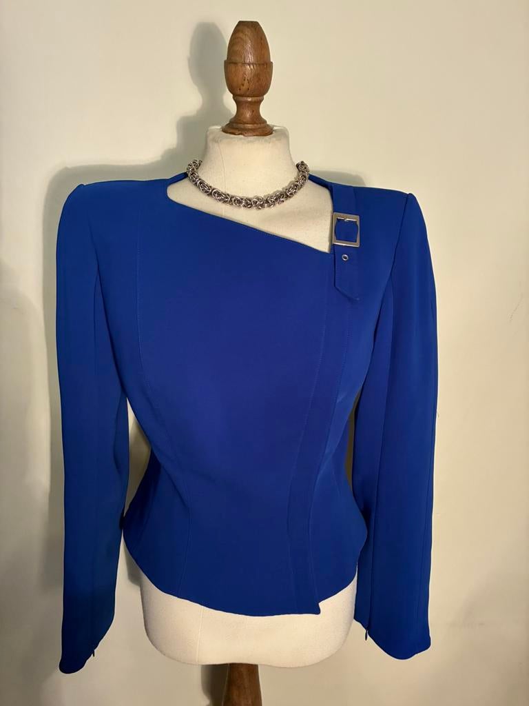 MUGLER COUTURE DESIGN JASJE KONINGSBLAUW, Maat 38/40 (M), Zo goed als nieuw, Jasje, Verzenden