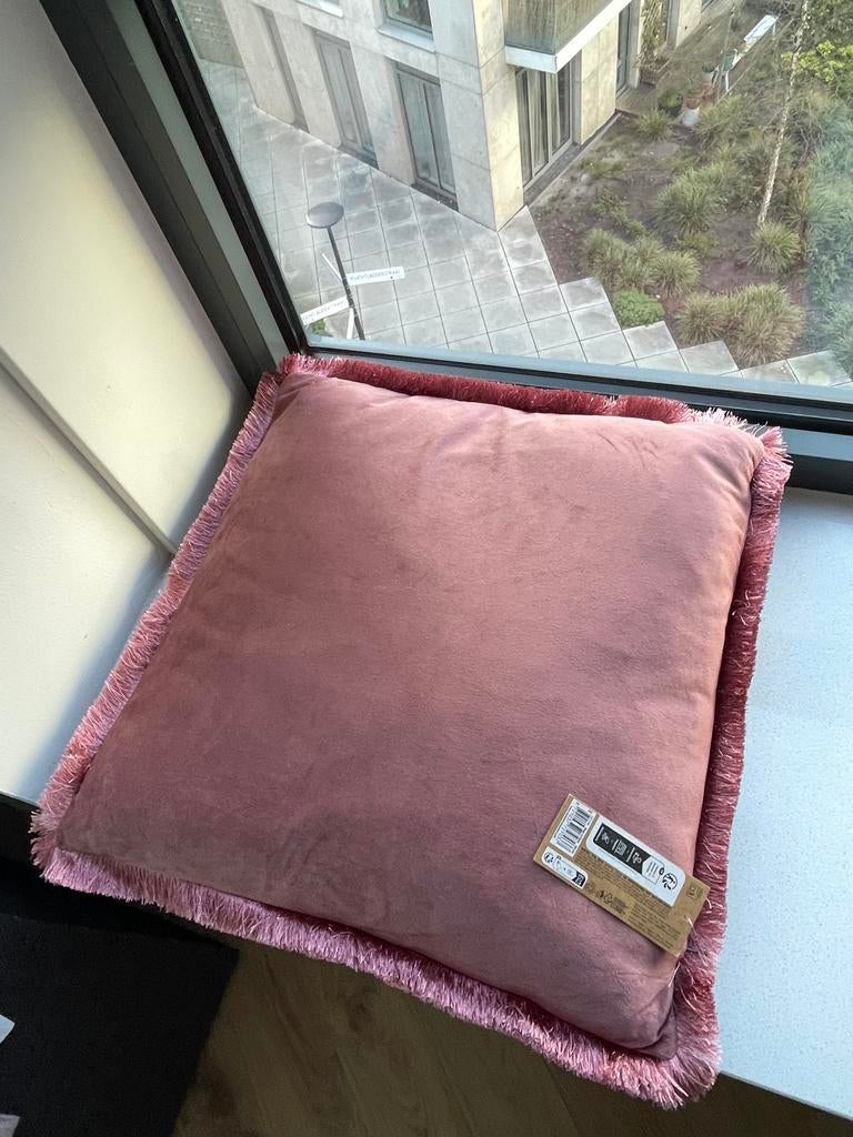 Sierkussen H&S collection (2x), Huis en Inrichting, Ophalen, Zo goed als nieuw, Roze, Vierkant