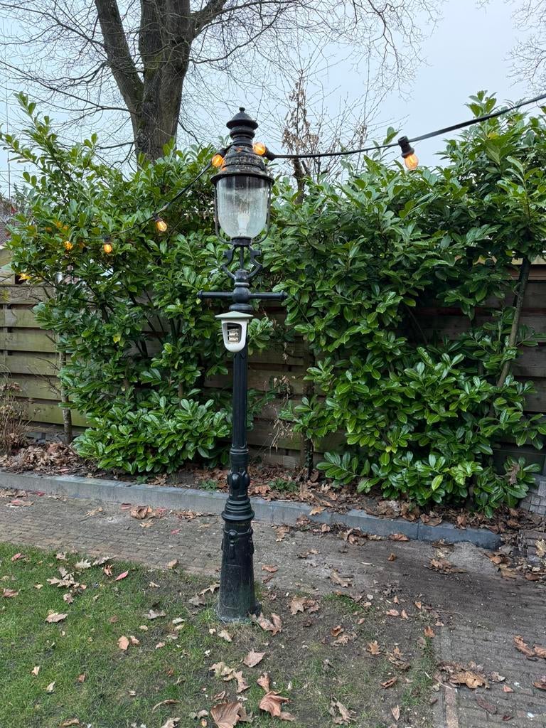 Jaren 30 lantaarn, Tuin en Terras, Buitenverlichting, Ophalen, Staande lamp, 50 tot 250 watt, IJzer