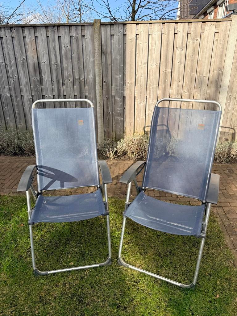 2 Lafuma campingstoelen, blauw, Ophalen, Gebruikt, Campingstoel