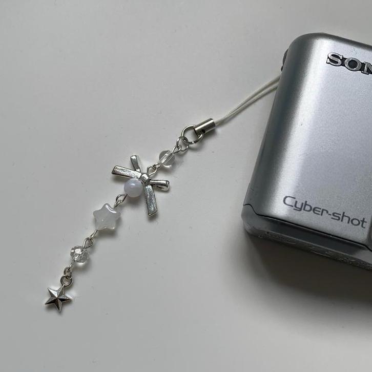 white bow phonecharm, Verzenden, Zo goed als nieuw