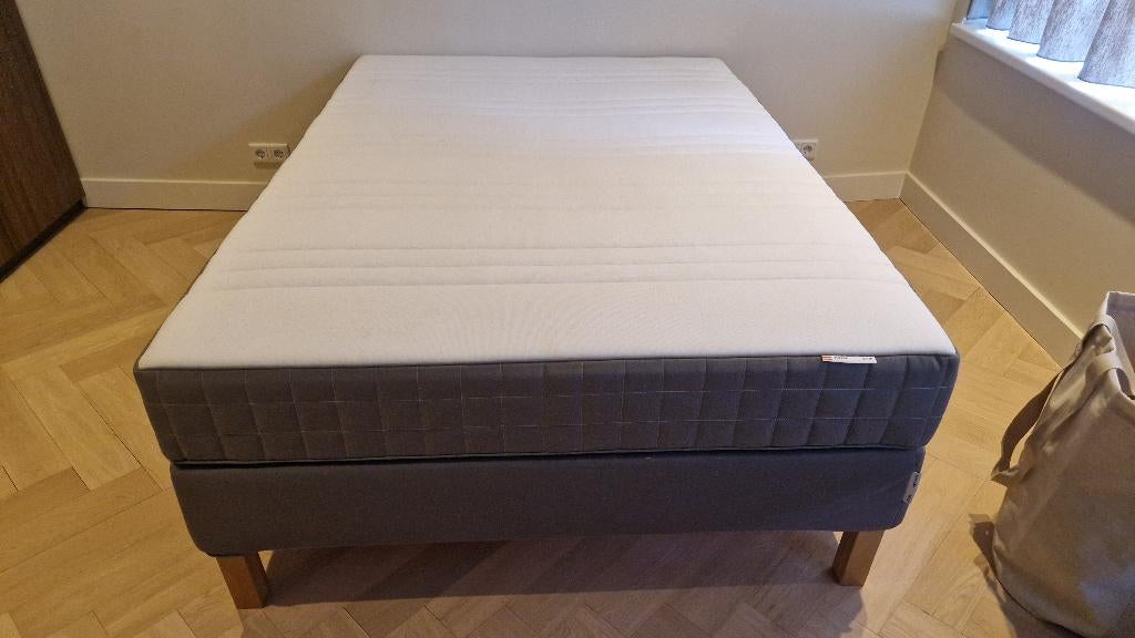 Ikea boxspring, Ophalen, Gebruikt, Tweepersoons, 140 cm