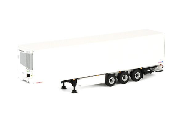 WHITE LINE; REEFER TRAILER THERMOKING - 3 AXLE, Hobby en Vrije tijd, Modelauto's | 1:50, Nieuw, Ophalen of Verzenden, Bus of Vrachtwagen