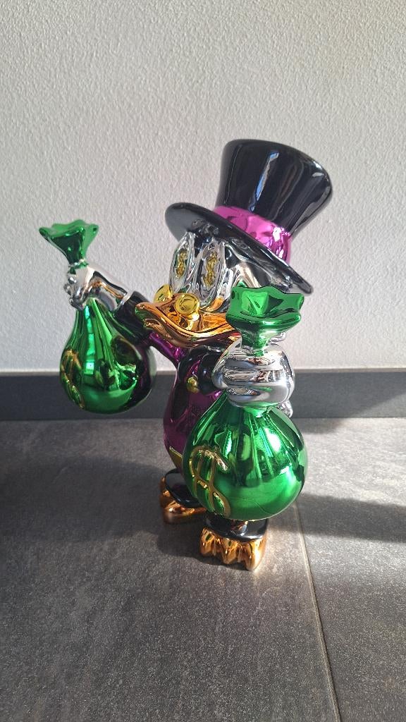 Mc Duck Scrooge beeld dinsney McDuck Dagobert Duck NIEUW!, Beeldje of Figuurtje, ., Ophalen of Verzenden, .