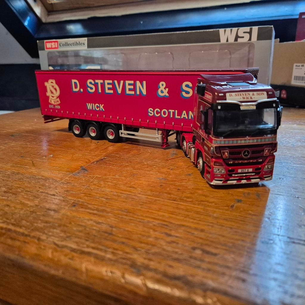 WSI Mercedes Actros D. Steven & Son Wick Scotland, Ophalen of Verzenden, Zo goed als nieuw, Bus of Vrachtwagen, Wsi