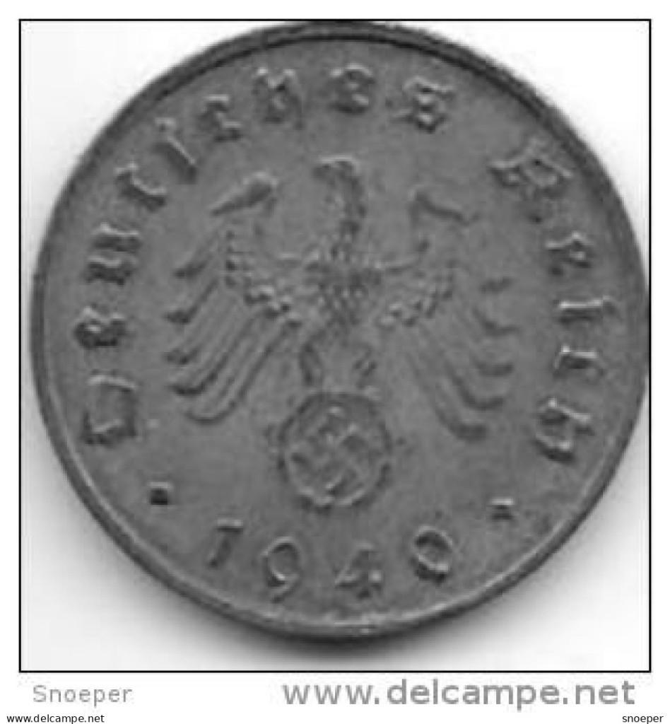 third reich 10 pfennig 1940 A km 101 xf+, Verzenden, Duitsland, Losse munt