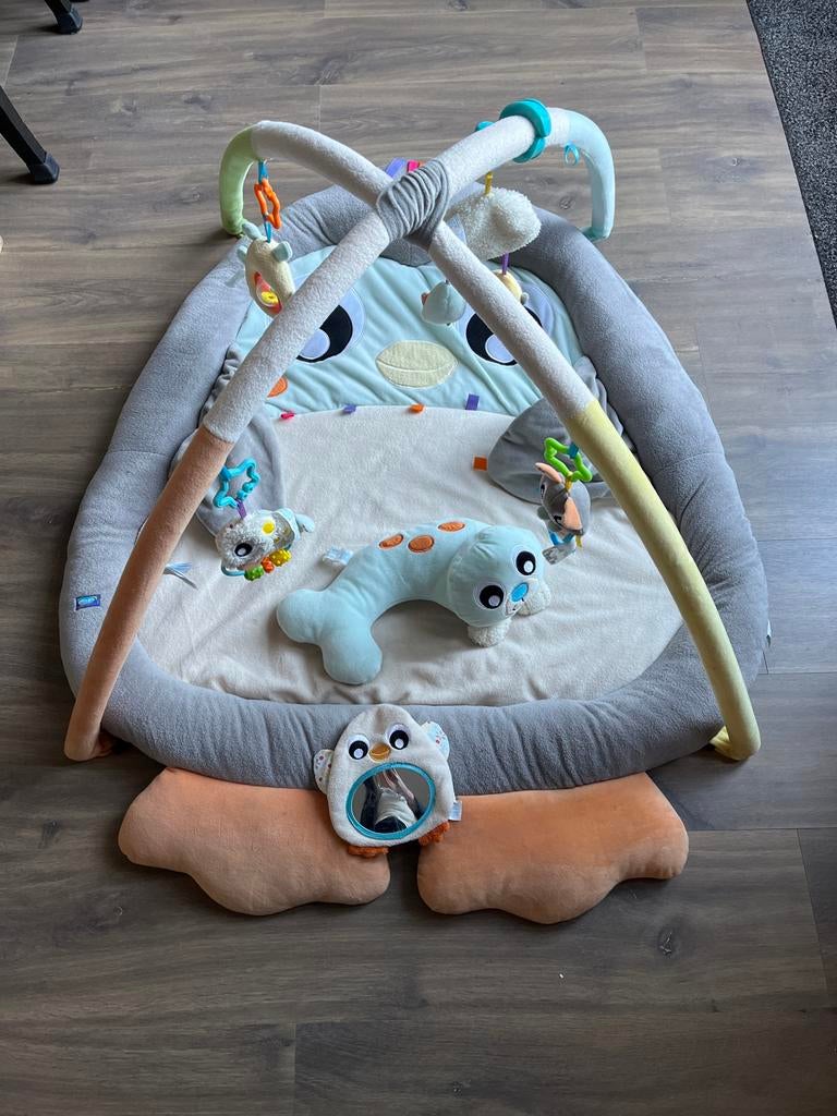 Playgro snuggle me pinguïn Tummy time gym incl hoes, Ophalen, Gebruikt, Speelkleed